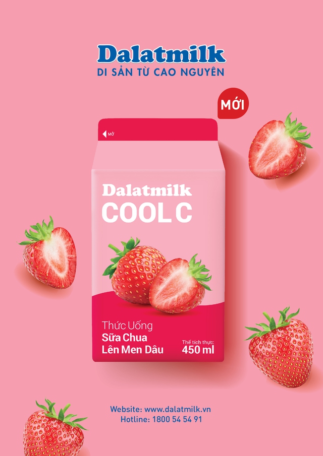 Dalatmilk ra mắt Thức Uống Sữa Chua Lên Men Dâu Dalatmilk Cool C - Ảnh 2