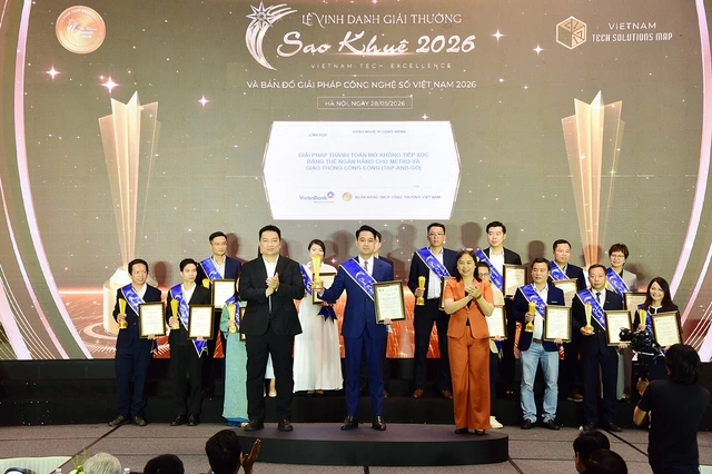 Giải pháp thanh toán thẻ Tap-and-Go tỏa sáng tại Giải thưởng Sao Khuê 2026 - Ảnh 1