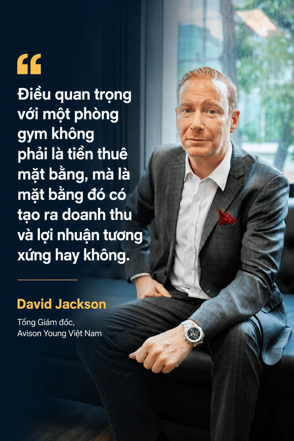Giám đốc Avison Young Việt Nam: Thuê mặt bằng chỉ chiếm 10% chi phí phòng gym