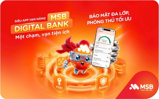 Khi bảo mật cũng được cá nhân hoá trên MSB Digital Bank