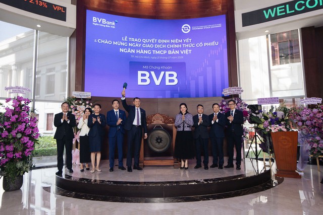 BVBank chính thức niêm yết cổ phiếu BVB trên sàn HoSE từ hôm nay 21/7