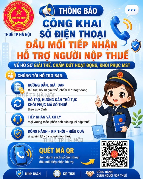 Thuế Hà Nội thông báo nóng