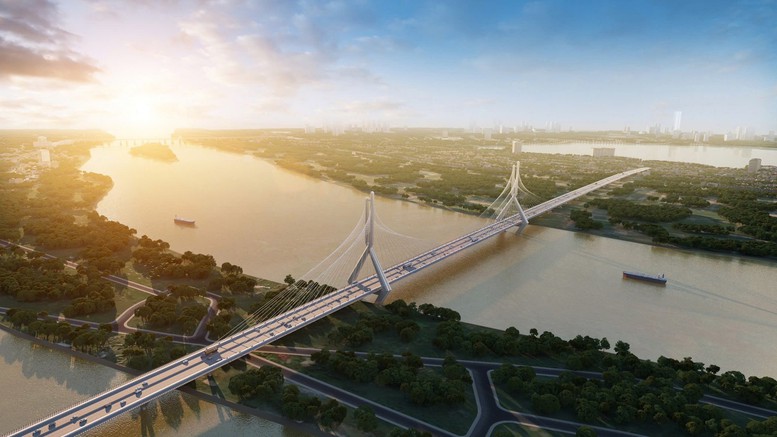 Nhận "lệnh" hoàn thành trong 24 tháng, siêu dự án vượt sông Hồng gần 20.000 tỷ đồng, nối Tây Hồ với Đông Anh có tiến độ ra sao? - Ảnh 1