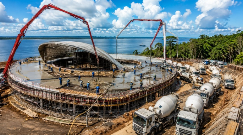 Phát hiện 60 xe tải trộn bê tông đổ 380 m3 liên tục cả ngày lẫn đêm, bí mật dưới lòng đất của công trình hơn 120.000 mét vuông lộ diện
