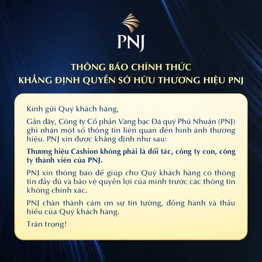 PNJ khẳng định thoái toàn bộ vốn khỏi Người Bạn Vàng, không liên quan đến chuỗi kim cương Cashion vừa tạm dừng hoạt động - Ảnh 1