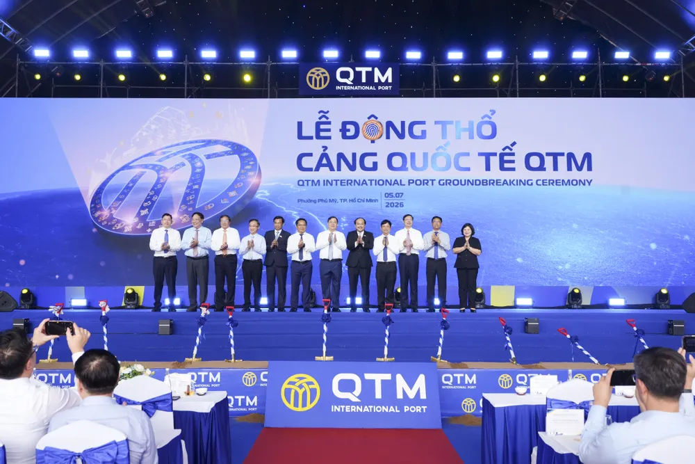Động thổ Cảng quốc tế QTM gần 6.900 tỷ đồng tại cụm cảng Cái Mép - Thị Vải - Ảnh 1