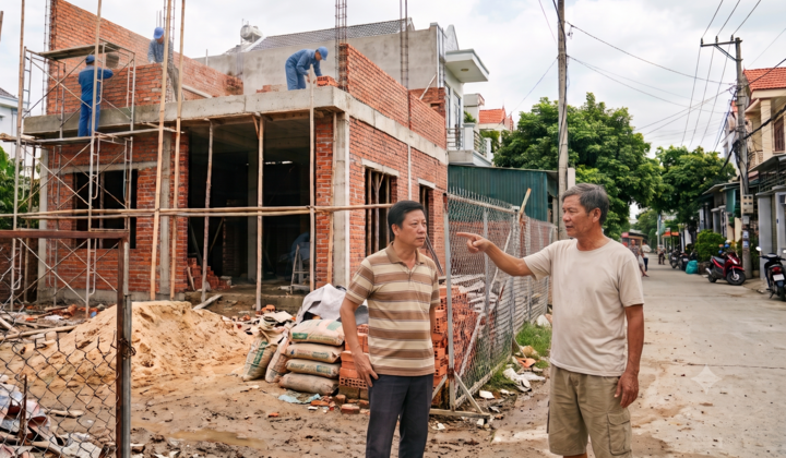 Hàng xóm chỉ cho xây 2 tầng vì sợ che cửa sổ, tôi xây 'trộm' lúc họ du lịch - Ảnh 1