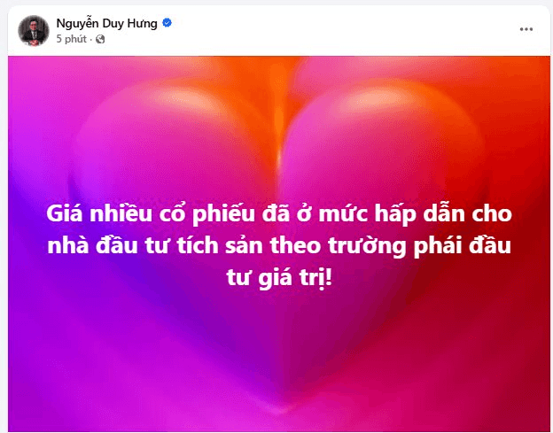 Ông Nguyễn Duy Hưng: Giá nhiều cổ phiếu đã về mức hấp dẫn - Ảnh 1