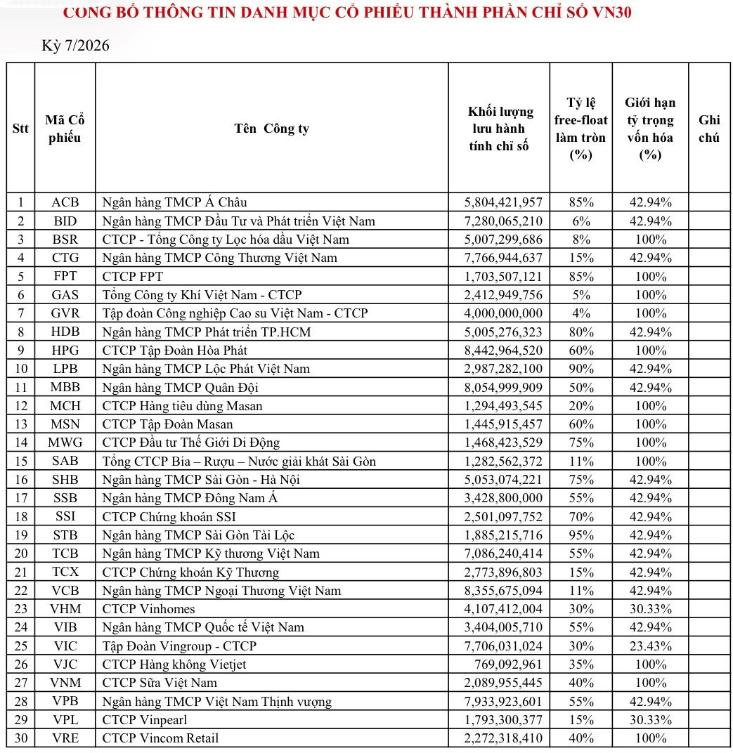 MCH và TCX chính thức lọt rổ VN30 trong kỳ cơ cấu tháng 7, các cá mập nghìn tỷ sẽ mua bán cổ phiếu ra sao? - Ảnh 1