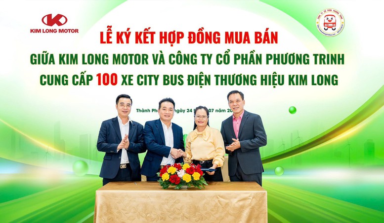 KIM LONG MOTOR cung cấp 100 xe buýt điện cho Phương Trinh Buslines, thúc đẩy chuyển đổi giao thông xanh - Ảnh 1