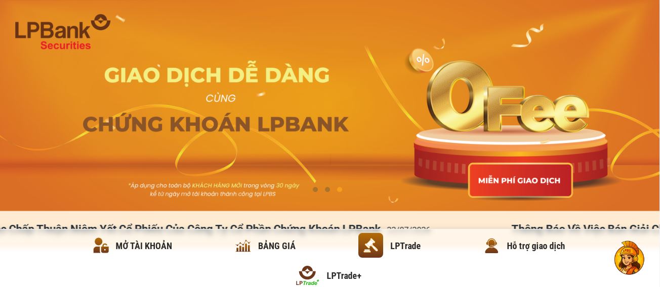 LPBS chốt giá tham chiếu ngày giao dịch đầu tiên trên HoSE