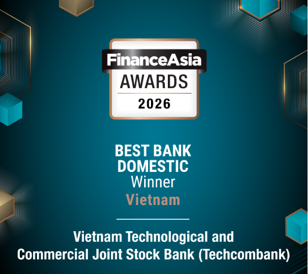 Techcombank lập kỷ lục 4 năm liên tiếp được vinh danh "Ngân hàng tốt nhất Việt Nam" bởi FinanceAsia