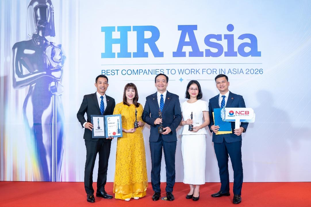 NCB thắng lớn tại HR Asia Awards 2026 với 3 giải thưởng danh giá - Ảnh 1
