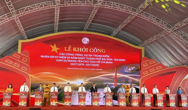 Chính thức khởi công đường vượt biển Cần Giờ - Vũng Tàu - Ảnh 1