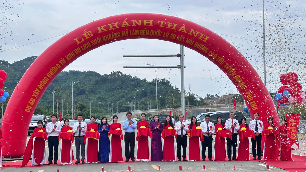 Tuyên Quang khánh thành tuyến đường hơn 480 tỷ đồng kết nối Khu du lịch suối khoáng Mỹ Lâm với cao tốc