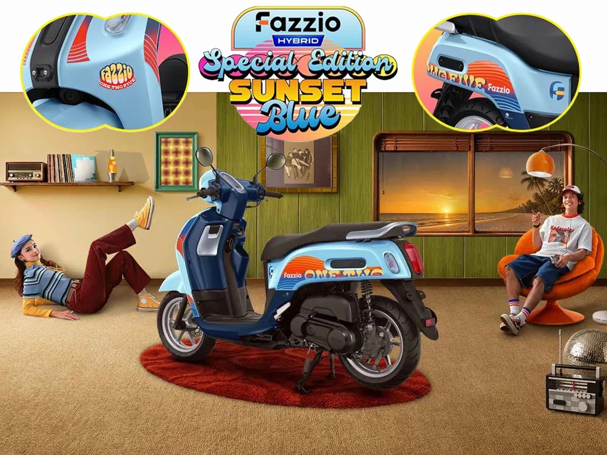 Mẫu xe tay ga Yamaha Fazzio Sunset Blue ra mắt với giá 34 triệu đồng, sở hữu công nghệ lai khiến Honda Vision phải dè chừng