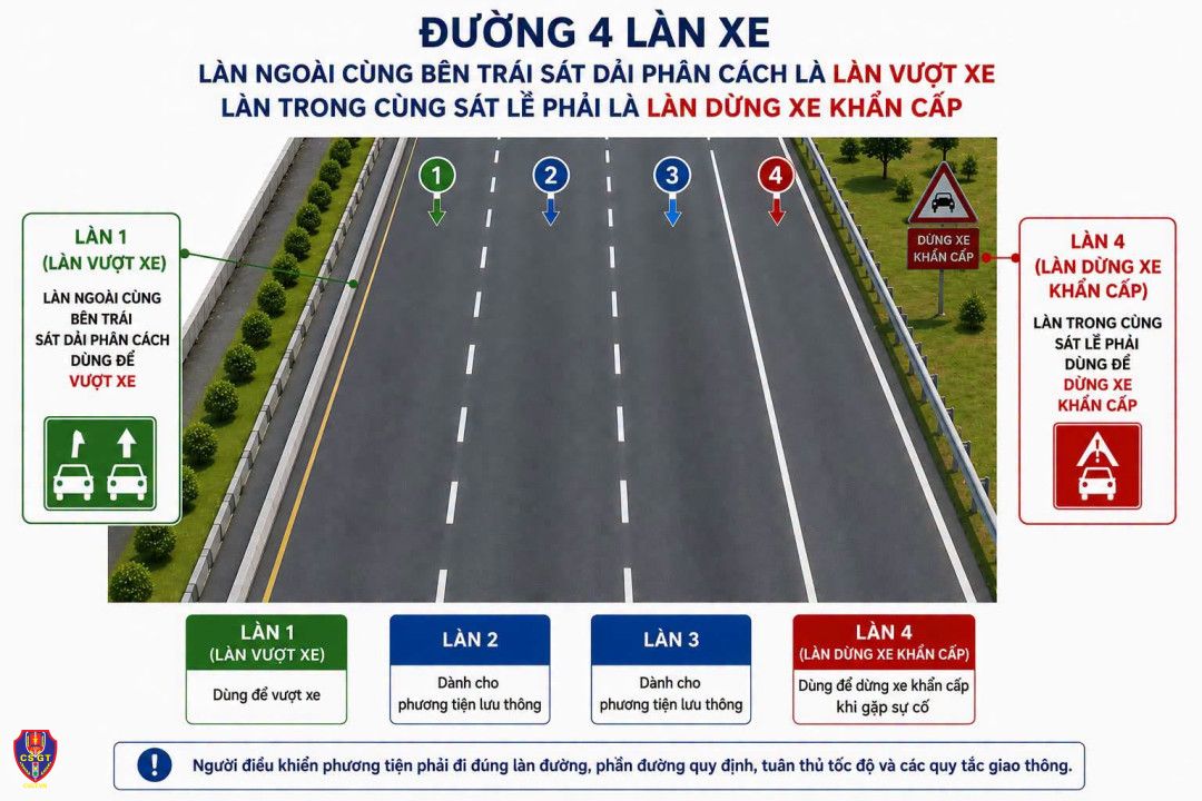 Đề xuất mới từ Cục CSGT về làn đường dành riêng để vượt xe: Những tuyến đường cao tốc nào được chọn để thí điểm vào Quý IV/2026??
