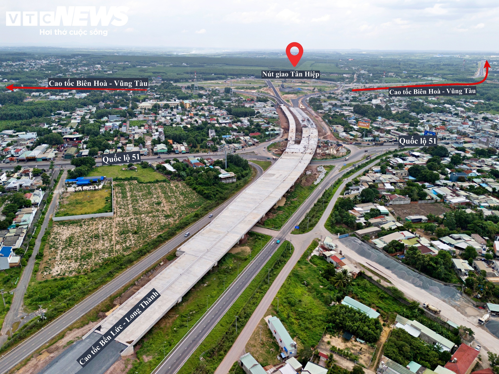 Tăng tốc thi công siêu nút giao 2 cao tốc kết nối với sân bay Long Thành