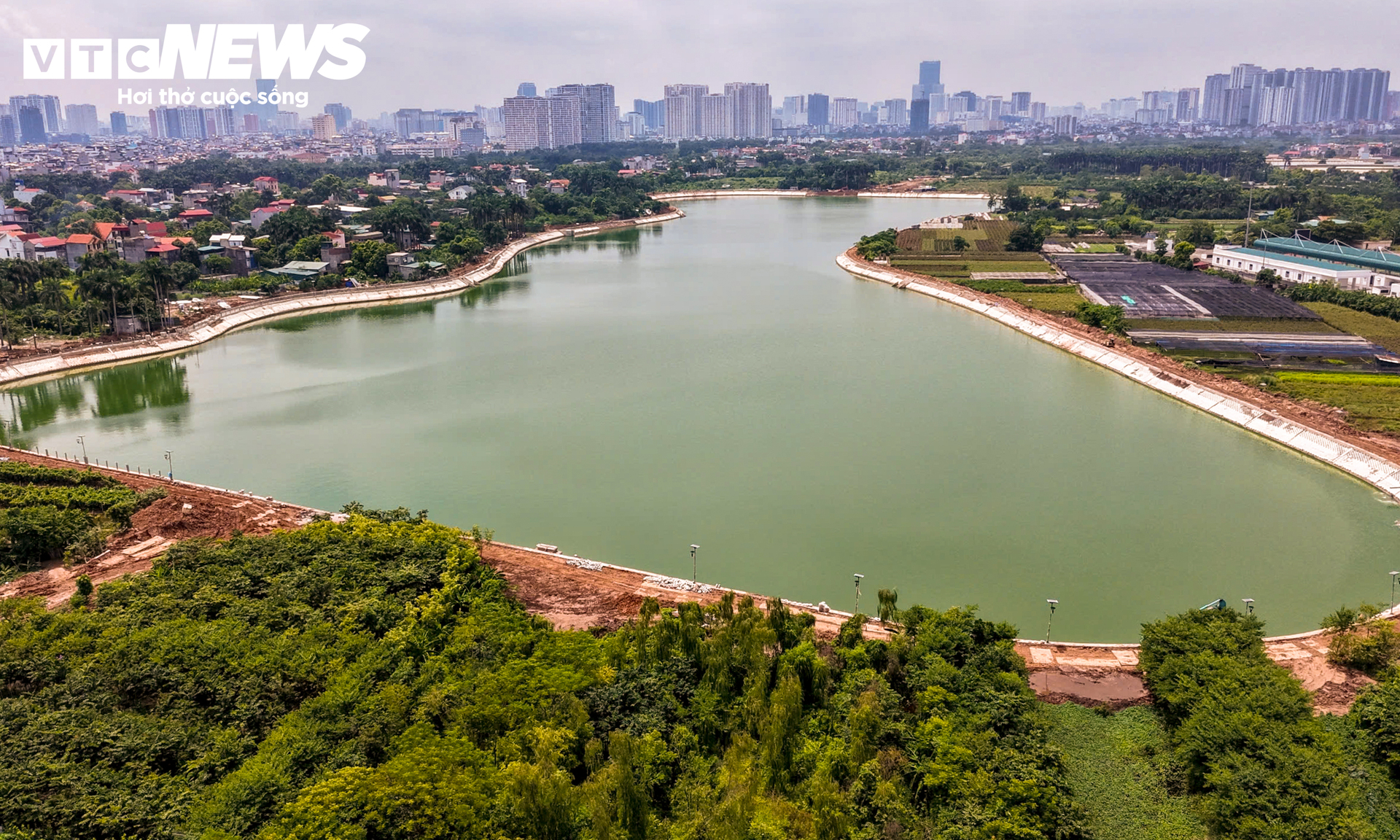 Loạt hồ điều hòa mới ở Hà Nội phát huy hiệu quả sau mưa lớn