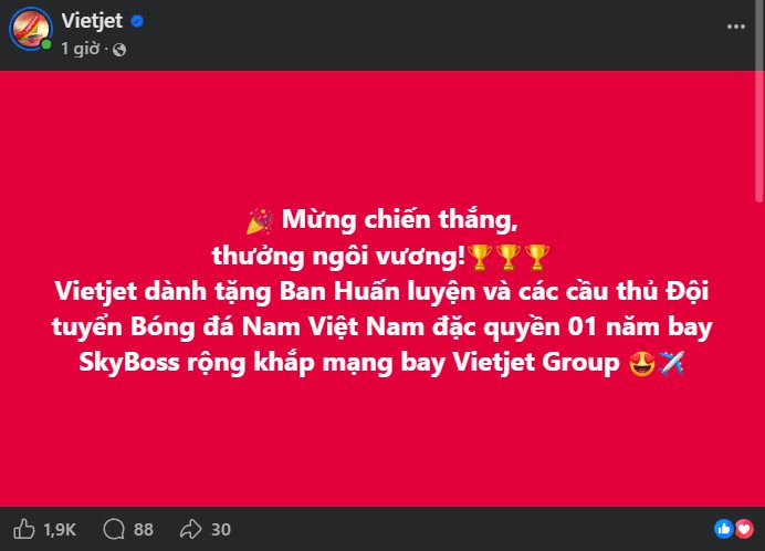 Tỷ phú Nguyễn Thị Phương Thảo tặng quà đặc biệt cho đội tuyển Việt Nam sau chức vô địch Đông Nam Á