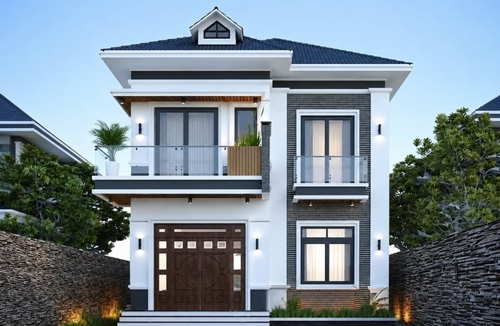 Chi phí xây nhà mái Nhật 2 tầng 130m² bao nhiêu?
