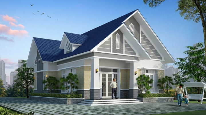 Xây nhà mái Thái 1 tầng 3 phòng ngủ 110m² khoảng bao nhiêu tiền?