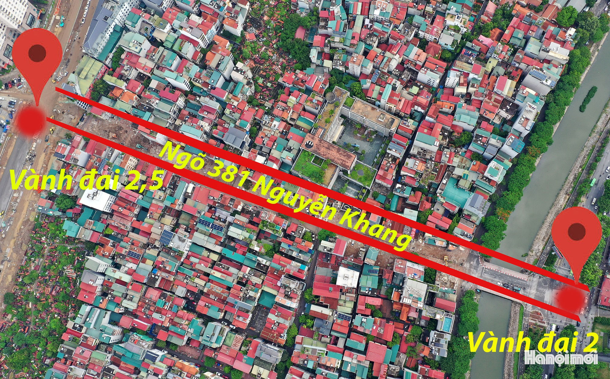 Tăng tốc phá dỡ mặt bằng, mở rộng ngõ 381 Nguyễn Khang hơn 4 lần