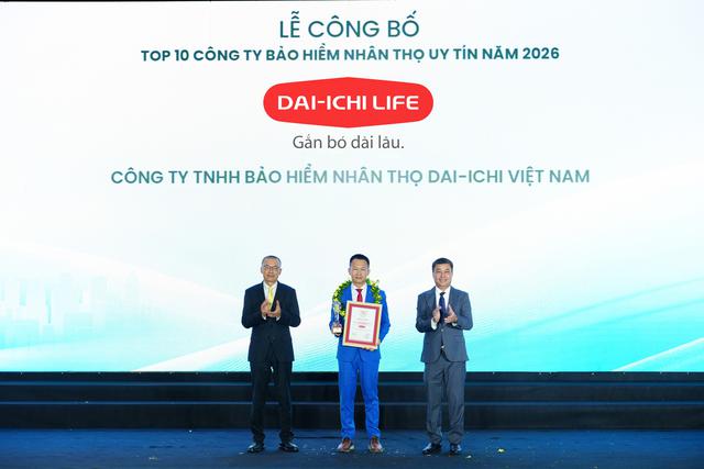 Dai-ichi Life Việt Nam đạt Top 3 công ty bảo hiểm nhân thọ uy tín 2026