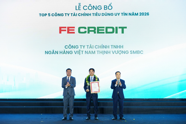 FE CREDIT ba năm liền dẫn đầu Top 5 Công ty tài chính tiêu dùng uy tín