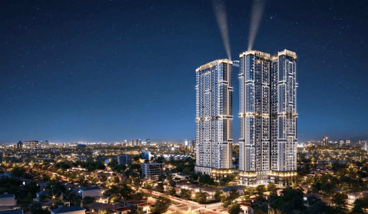 Việt Nam đang sở hữu toà tháp đôi có cầu kính trên không cao nhất cả nước, xác lập kỷ lục ngay ngày khánh thành - Ảnh 1