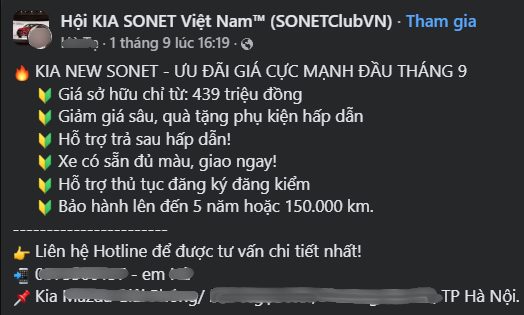 Kia Sonet lại tạo 'đáy' mới, giá thực tế chưa đến 440 triệu
