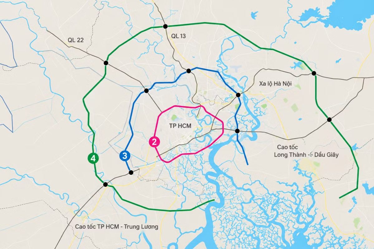 TPHCM đề xuất nghiên cứu thêm hai tuyến vành đai dài hàng trăm km