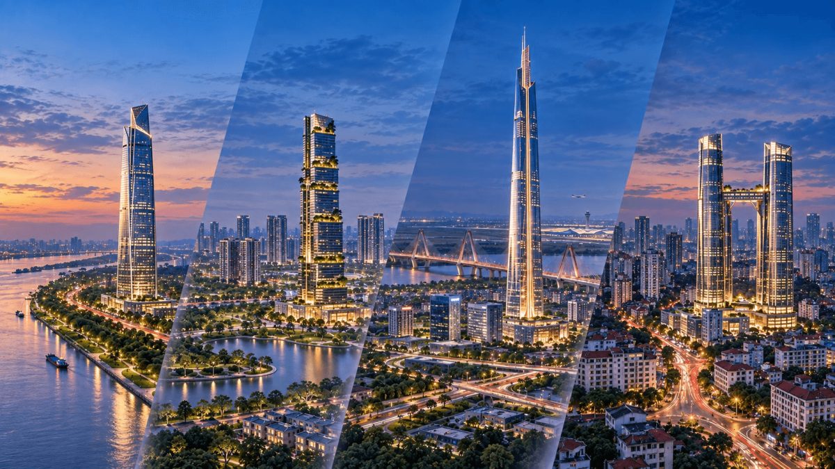 Hà Nội có thể xuất hiện 4 siêu tháp chưa từng có: Một tòa cao gần gấp rưỡi Landmark 81, một tháp đôi nhắm kỷ lục thế giới