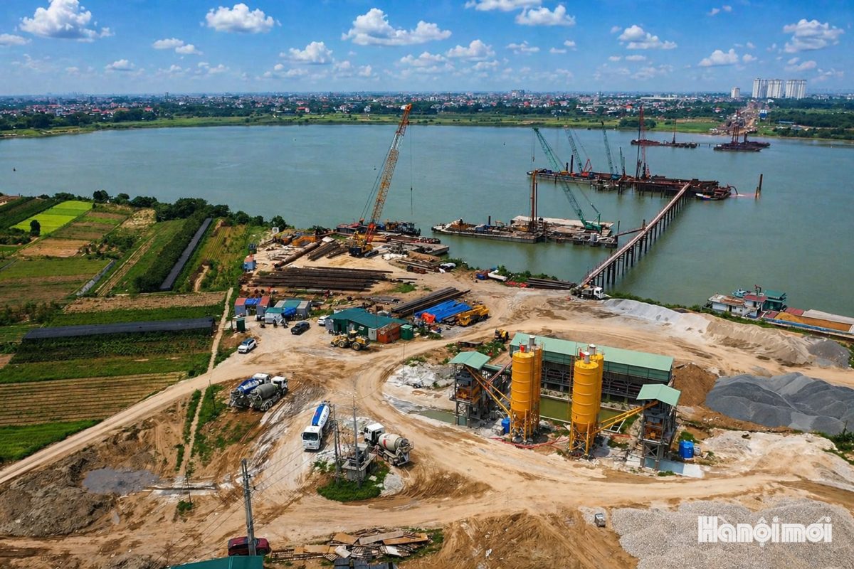 Dự án xây dựng cầu Ngọc Hồi và đường dẫn đạt sản lượng hơn 23% giá trị hợp đồng