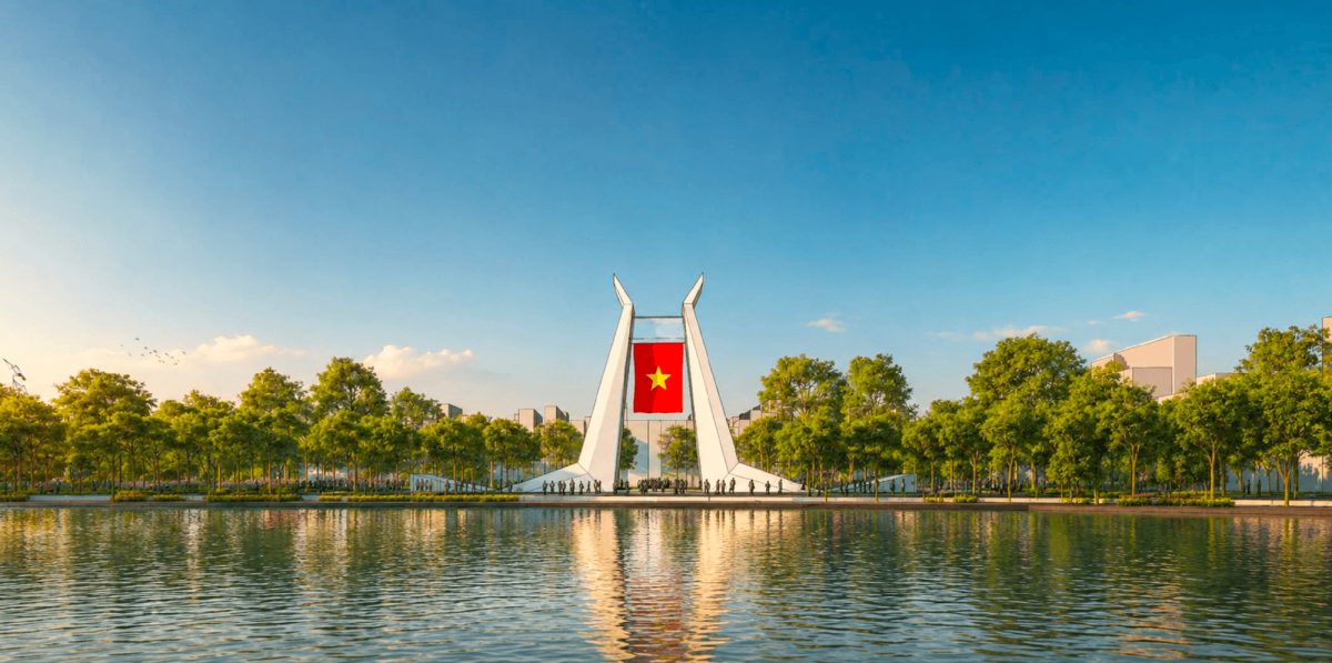 “Khải Hoàn Môn Việt Nam” đang được đề xuất hé lộ phối cảnh đầu tiên tại tọa độ 'kim cương': Cao 36m, cánh chim hạc trở thành khung hình cho di sản Thủ đô