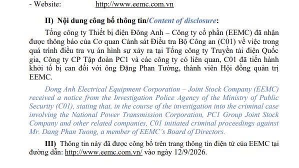 Khởi tố Cựu Chủ tịch Tổng công ty Truyền tải điện Quốc gia Đặng Phan Tường - Ảnh 1