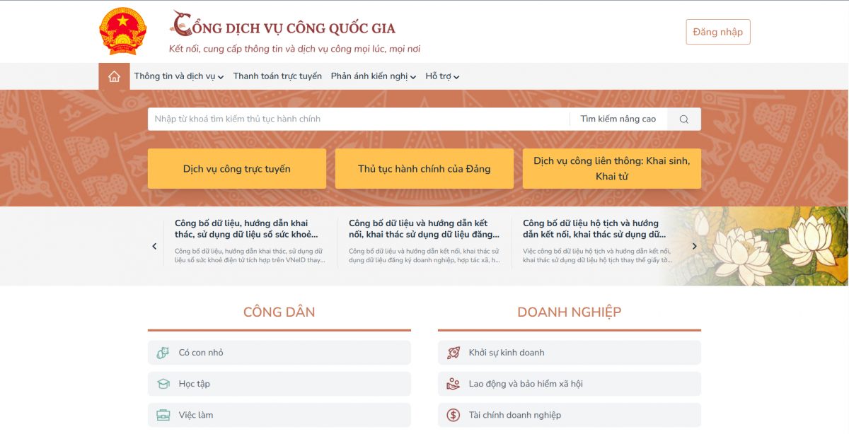 9 dịch vụ công của NHNN chuyển sang Cổng Dịch vụ công quốc gia