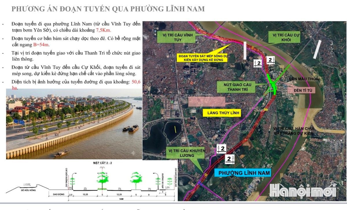 Lĩnh Nam sẽ thay đổi thế nào trong quy hoạch phân khu đô thị sông Hồng?