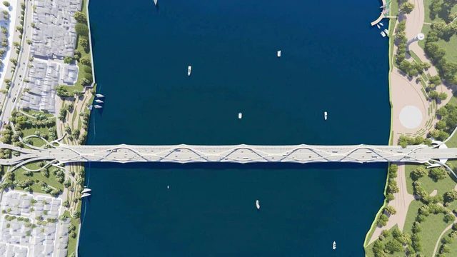 Một năm nữa, Hà Nội sẽ hoàn thành cây cầu vượt sông Hồng vốn 16.200 tỷ đồng nối khu phố cổ với Long Biên, sở hữu thiết kế "vòm vô cực" độc đáo - Ảnh 1