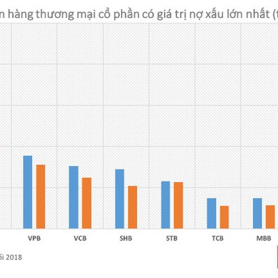 Bức tranh nợ xấu của 25 ngân hàng: Hơn 96.000 tỷ đồng