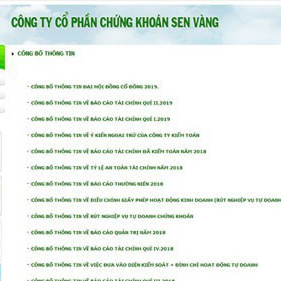 Chứng khoán Sen Vàng tiếp tục bị xử phạt