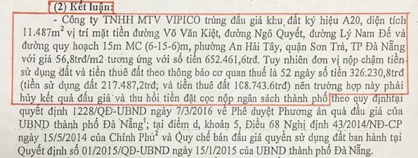 Đà Nẵng lên tiếng vụ hủy kết quả đấu giá lô đất 652 tỷ - Ảnh 1.