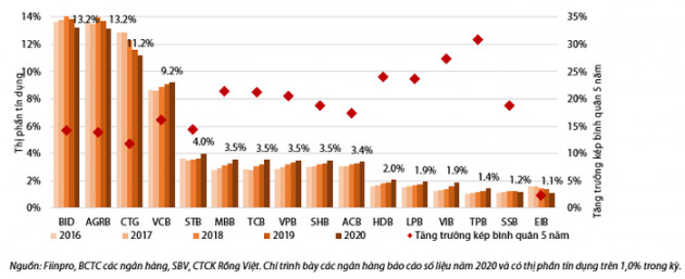 &quot;Miếng bánh&quot; thị phần tín dụng đang được chia lại - Ảnh 1.