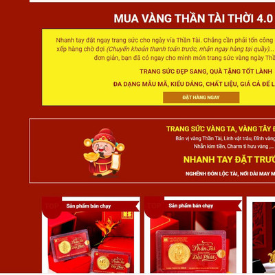 Nhộn nhịp "đặt" vàng online đón ngày vía Thần Tài