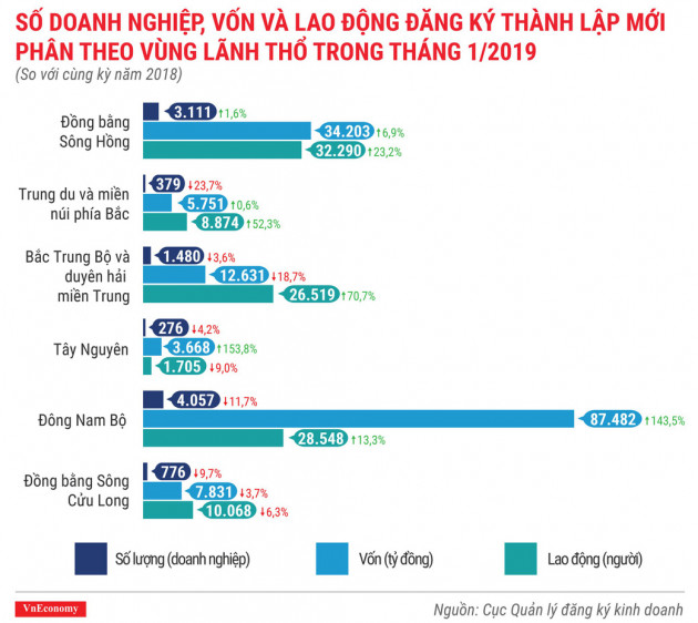 Tình hình thành lập doanh nghiệp tháng 1/2019 qua các con số - Ảnh 4.