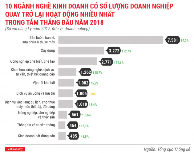 Toàn cảnh bức tranh thành lập doanh nghiệp tháng 8/2018 - Ảnh 8.