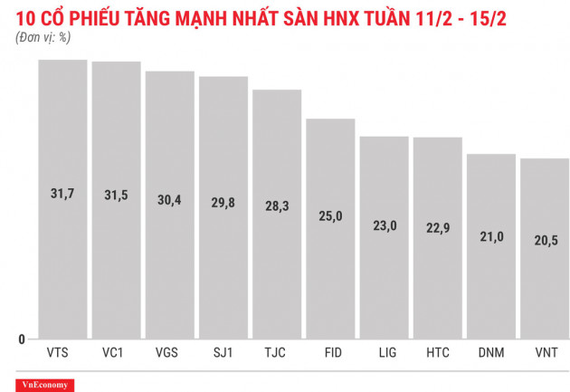 Top 10 cổ phiếu tăng/giảm mạnh nhất tuần 11-15/2 - Ảnh 7.