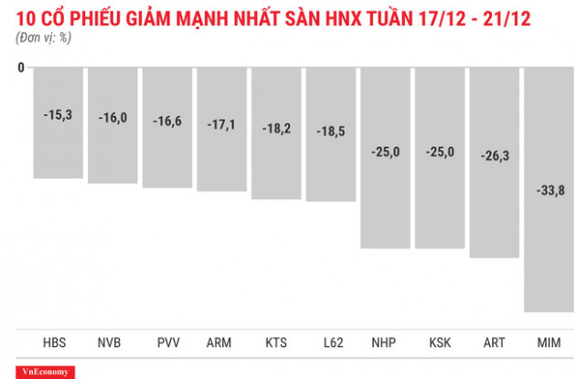 Top 10 cổ phiếu tăng/giảm mạnh nhất tuần 17-21/12 - Ảnh 8.