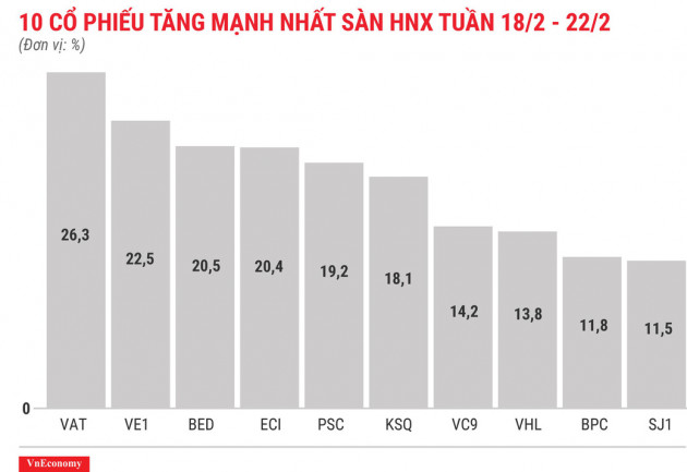 Top 10 cổ phiếu tăng/giảm mạnh nhất tuần 18-22/2 - Ảnh 7.