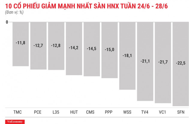 Top 10 cổ phiếu tăng/giảm mạnh nhất tuần 24-28/6 - Ảnh 8.